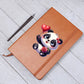 Valentine's Day Panda 003 - Vegan Leather Journal