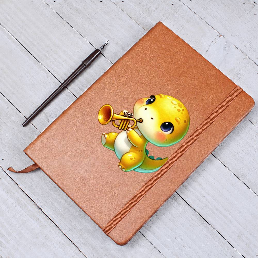 Colorful Baby Dinosaur 042 - Vegan Leather Journal