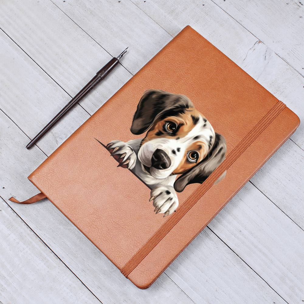 Pointer Peeking - Vegan Leather Journal