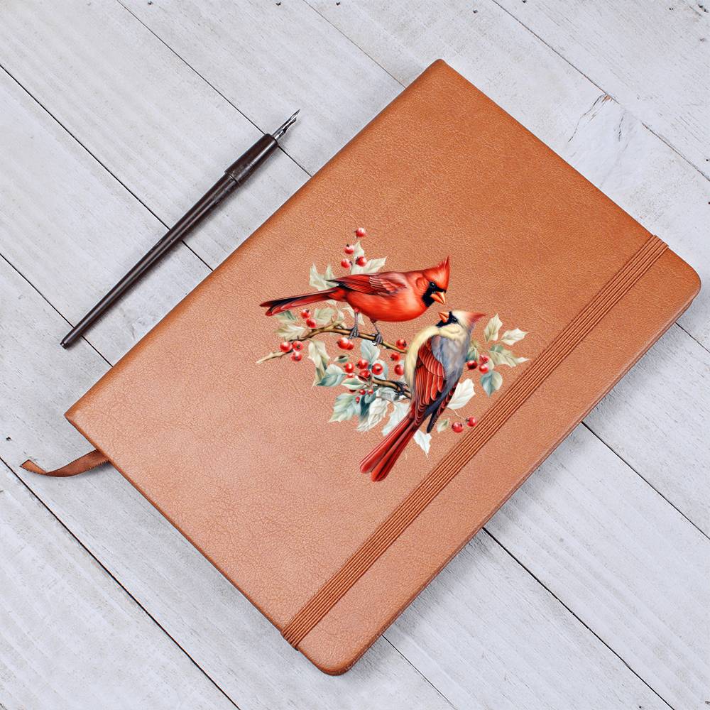 Christmas Cardinal 014 - Vegan Leather Journal