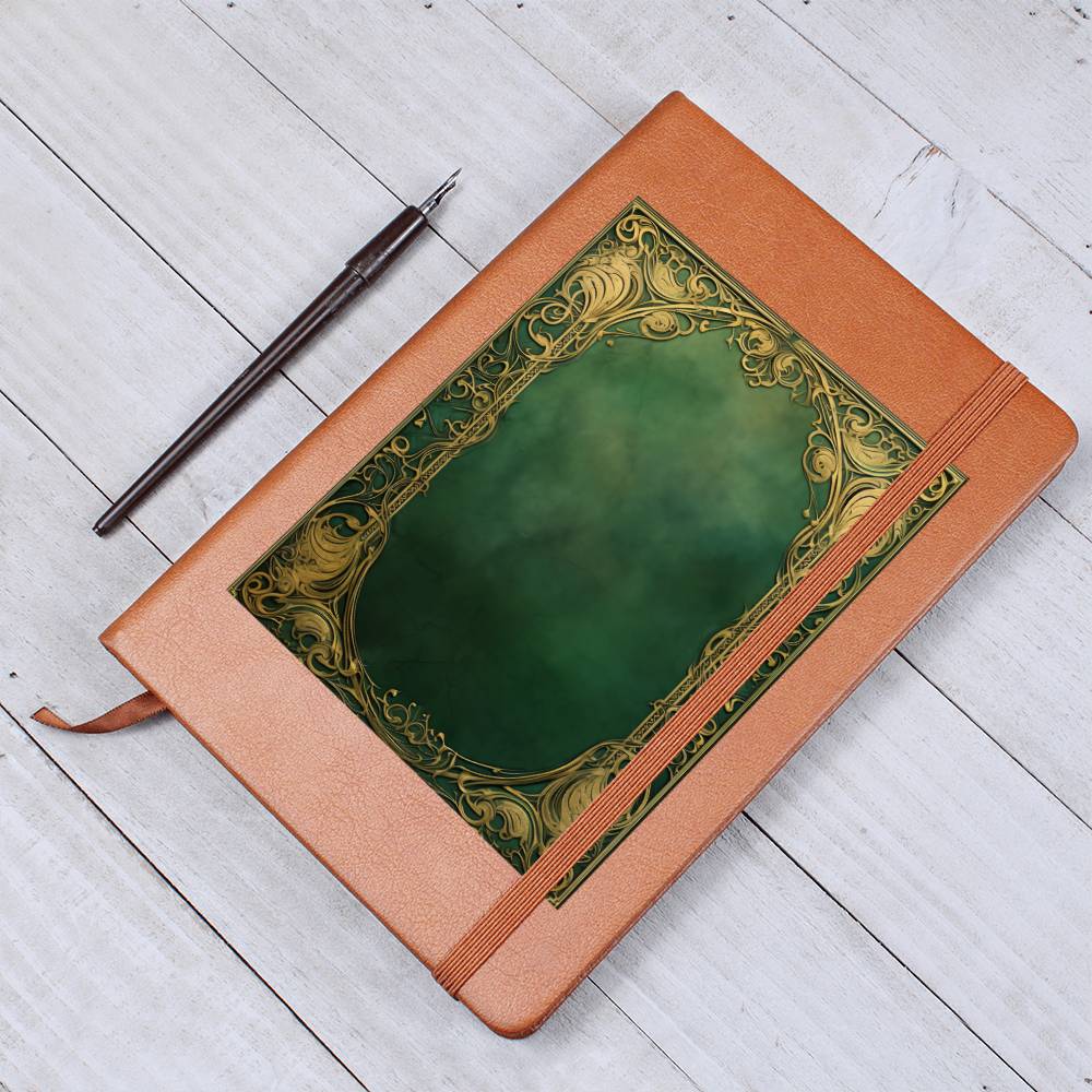 Ornate Gold Cover 038 - Vegan Leather Journal