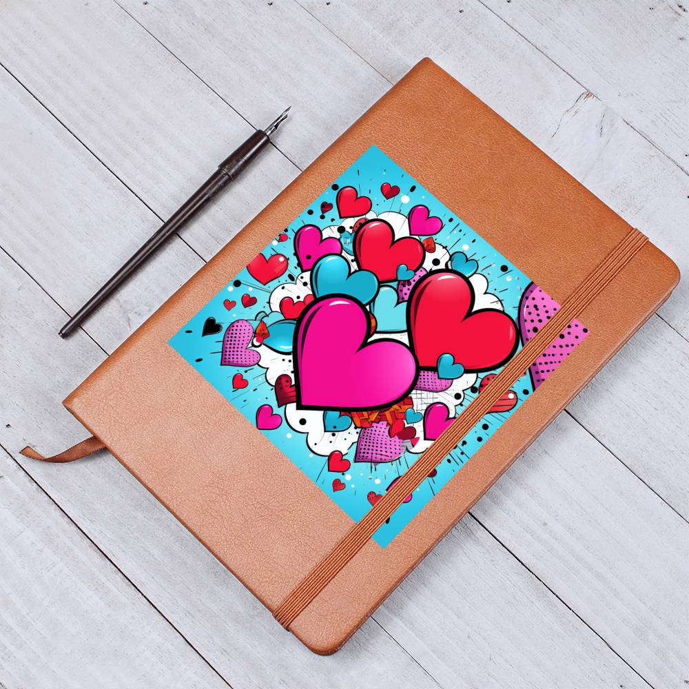 Valentine's Day Pop Art 21 - Vegan Leather Journal