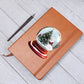 Watercolor Christmas Snow Globe 042 - Vegan Leather Journal