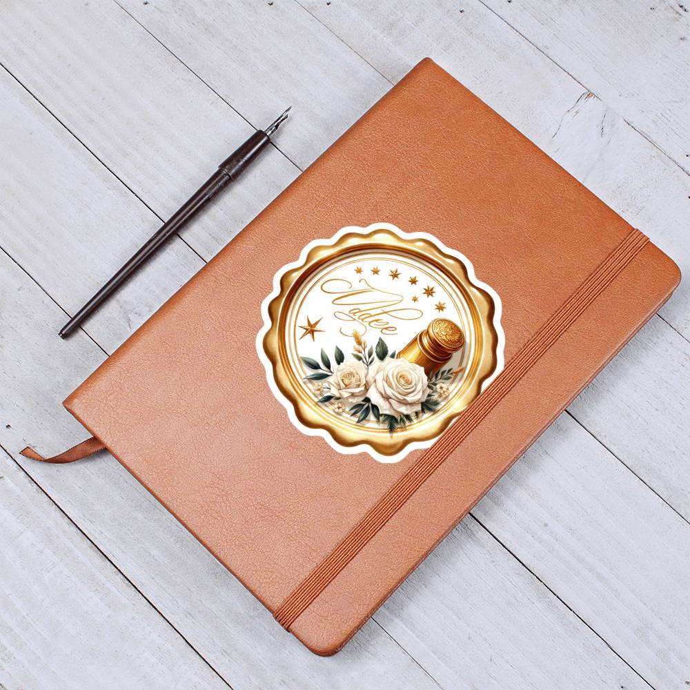 Luxury Wedding Decor Sticker 053 - Vegan Leather Journal