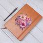 Floral Flower Wreath 123 - Vegan Leather Journal
