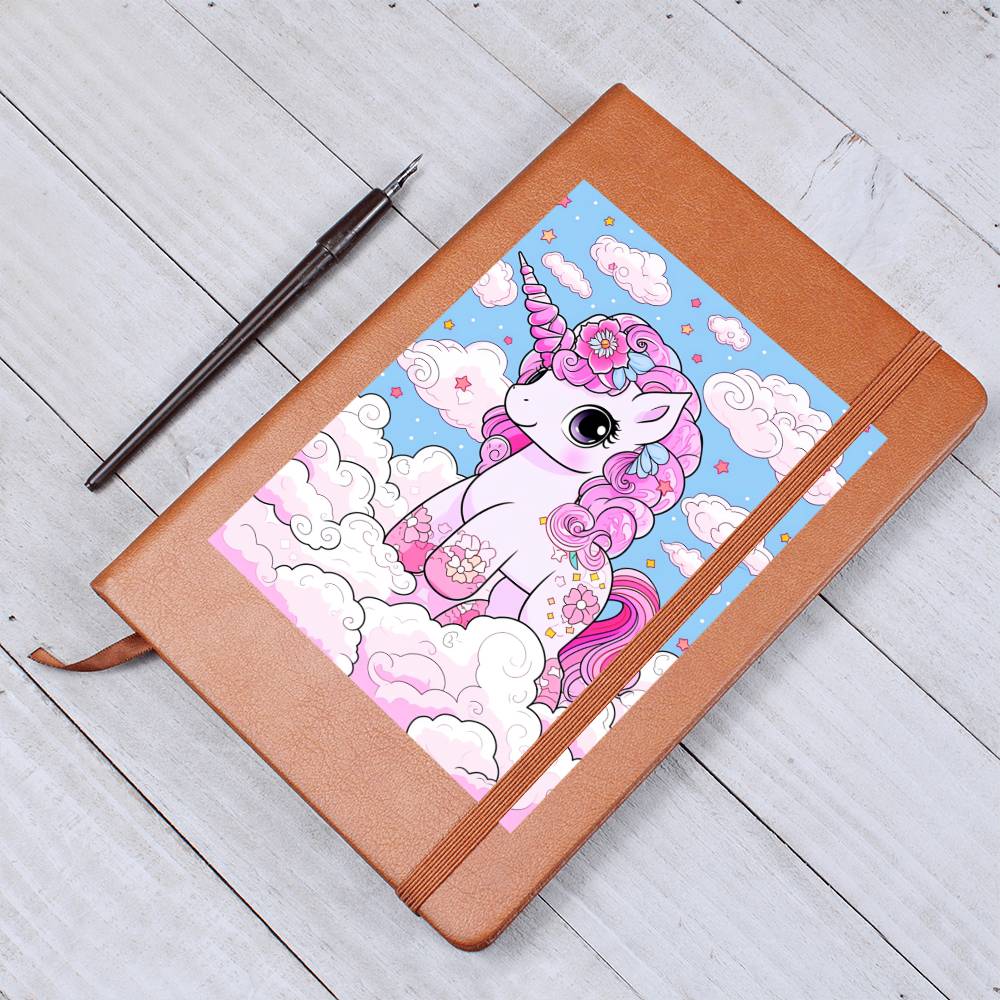 Cute Unicorn 002 - Vegan Leather Journal