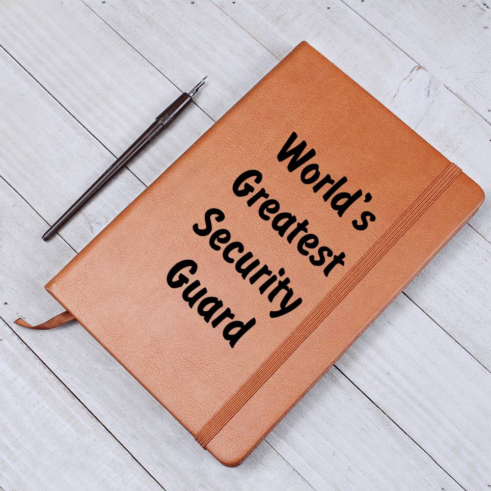 World's Greatest Security Guard v1 - Vegan Leather Journal