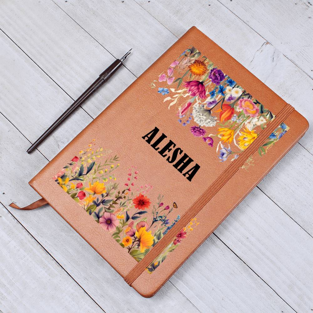 Alesha (Botanical Blooms) - Vegan Leather Journal