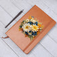 Floral Flower Wreath 042 - Vegan Leather Journal