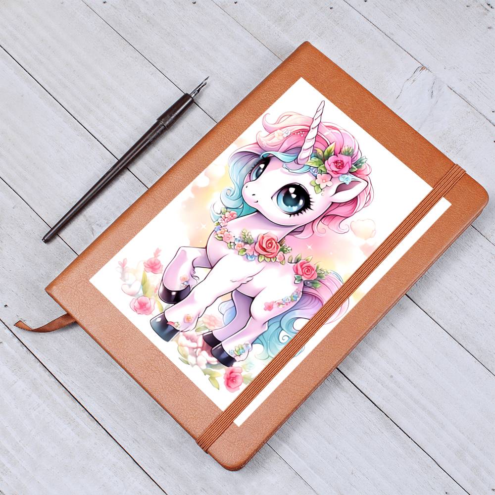 Cute Unicorn 078 - Vegan Leather Journal