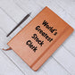 World's Greatest Stock Clerk v1 - Vegan Leather Journal