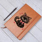 Valentine's Day Black Cat 035 - Vegan Leather Journal