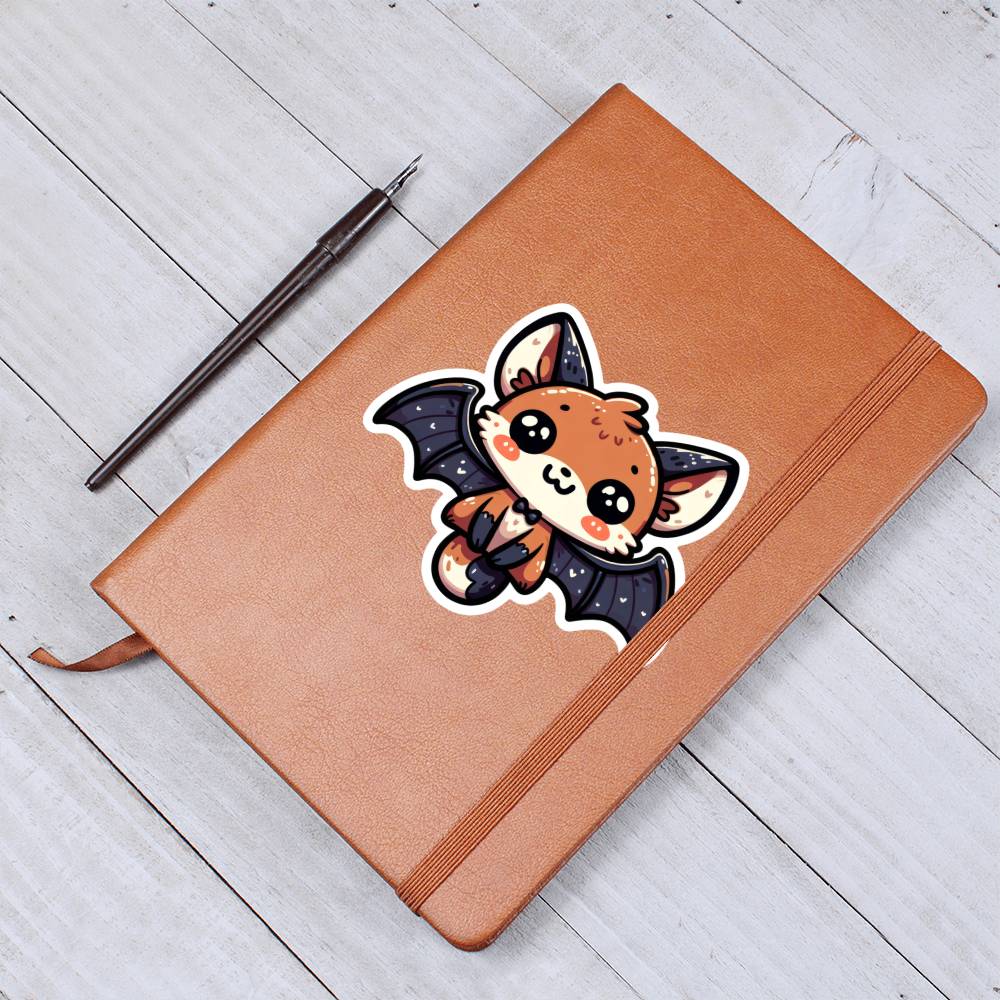 Cute Flying Fox sticker 53 - Vegan Leather Journal