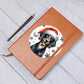Christmas Dog - Austrian Black and Tan Hound - Vegan Leather Journal