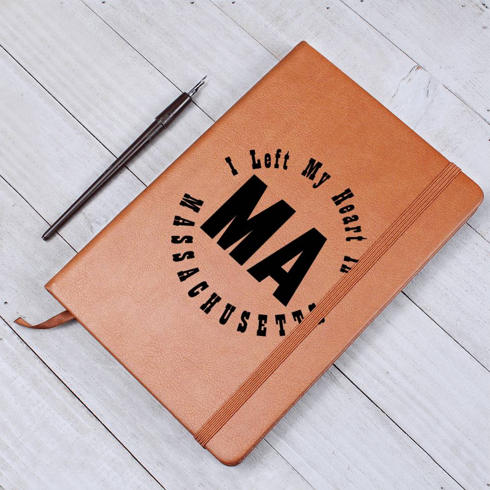 Heart In Massachusetts v01 - Vegan Leather Journal