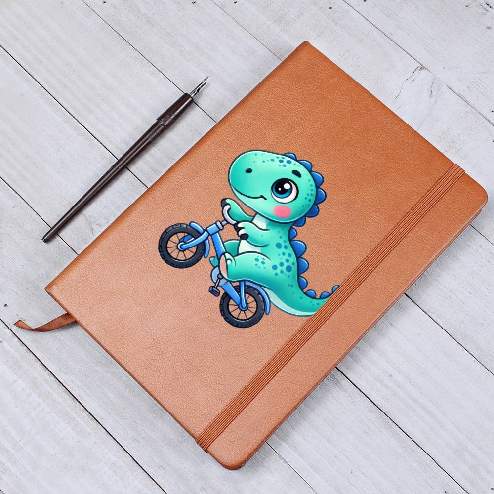 Colorful Baby Dinosaur 072 - Vegan Leather Journal