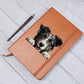 Croatian Sheepdog Peeking - Vegan Leather Journal