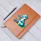 Colorful Baby Dinosaur 070 - Vegan Leather Journal