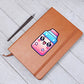 Cute Back to School Sticker 092 - Vegan Leather Journal