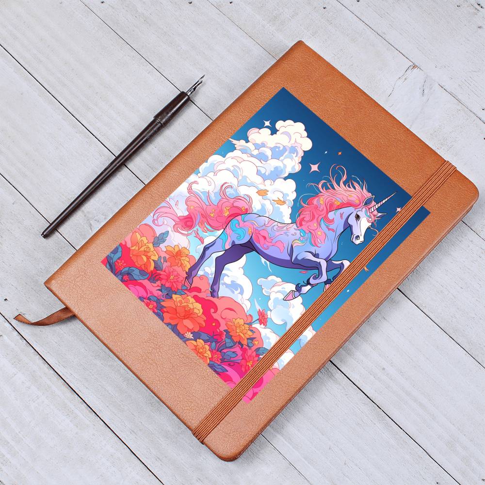 Cute Unicorn 009 - Vegan Leather Journal