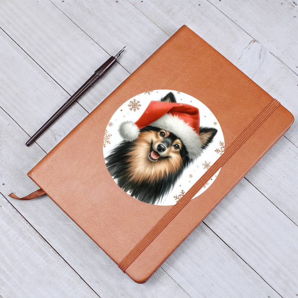 Christmas Dog - Schipperke - Vegan Leather Journal