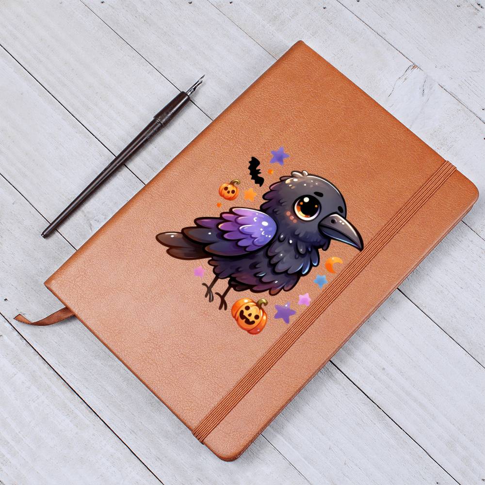 Cute Halloween Sticker 101 - Vegan Leather Journal