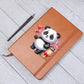 Valentine's Day Panda 007 - Vegan Leather Journal
