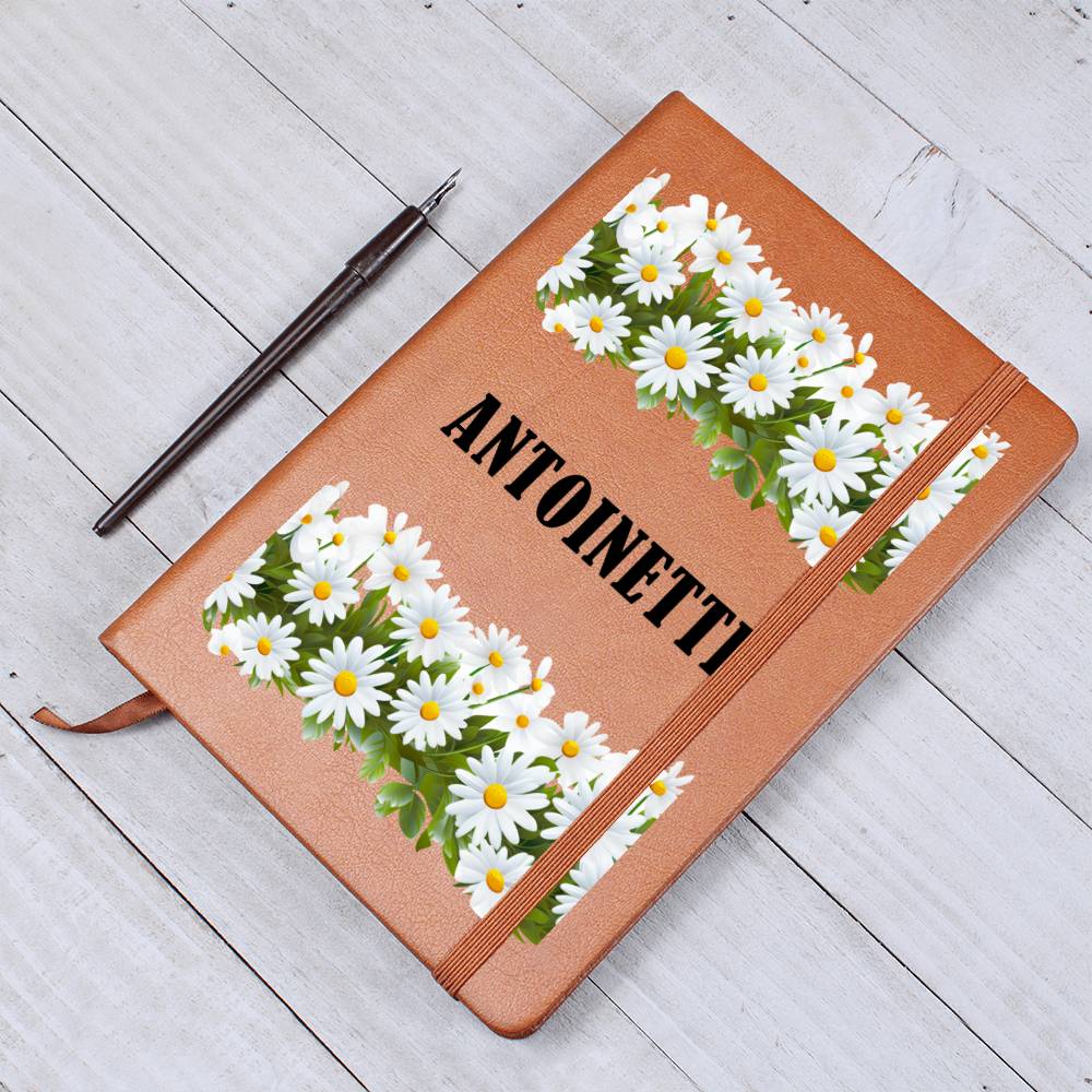 Antoinette (Playful Daisies) - Vegan Leather Journal