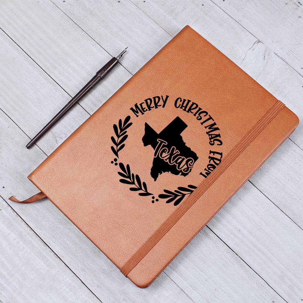 Merry Christmas From Texas - Vegan Leather Journal