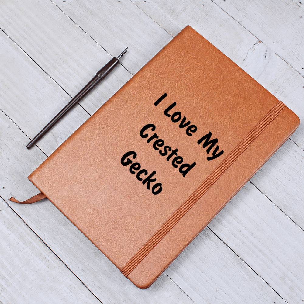 Love My Crested Gecko - Vegan Leather Journal