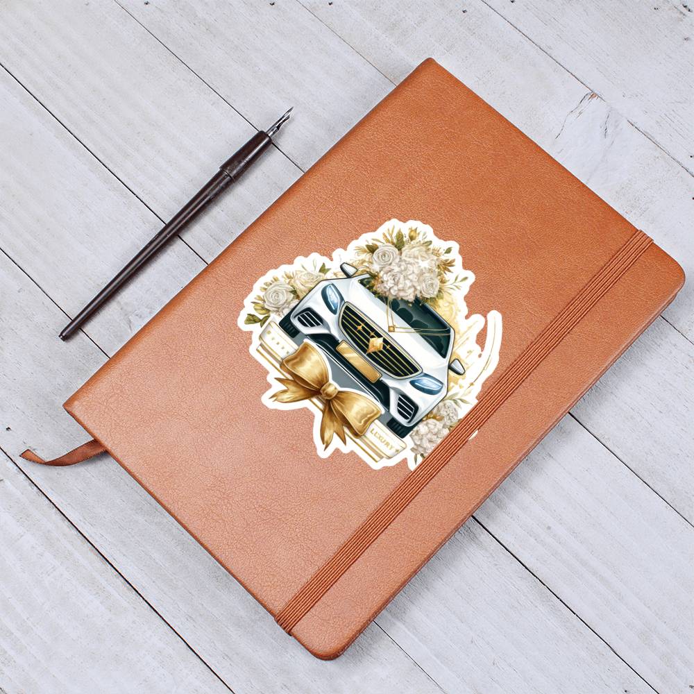 Luxury Wedding Decor Sticker 086 - Vegan Leather Journal
