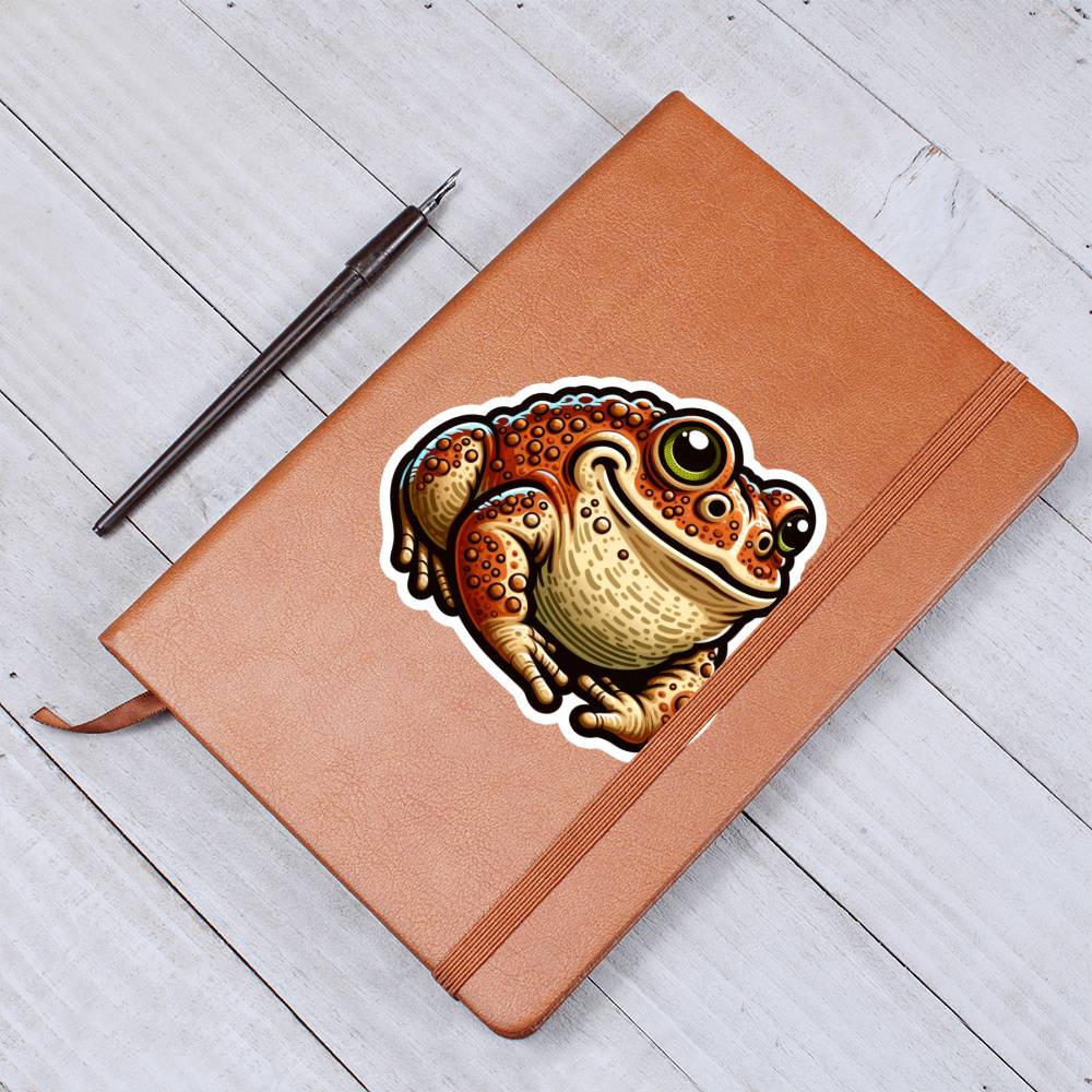 Cute Toad sticker 195 - Vegan Leather Journal