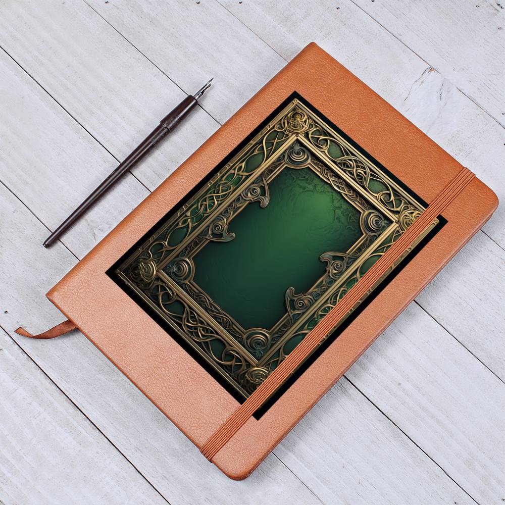 Ornate Gold Cover 035 - Vegan Leather Journal