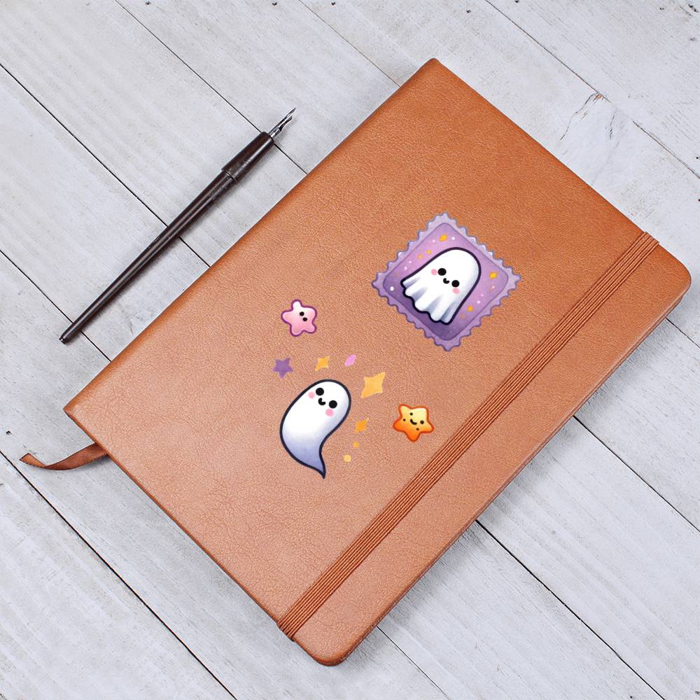 Cute Halloween Sticker 120 - Vegan Leather Journal