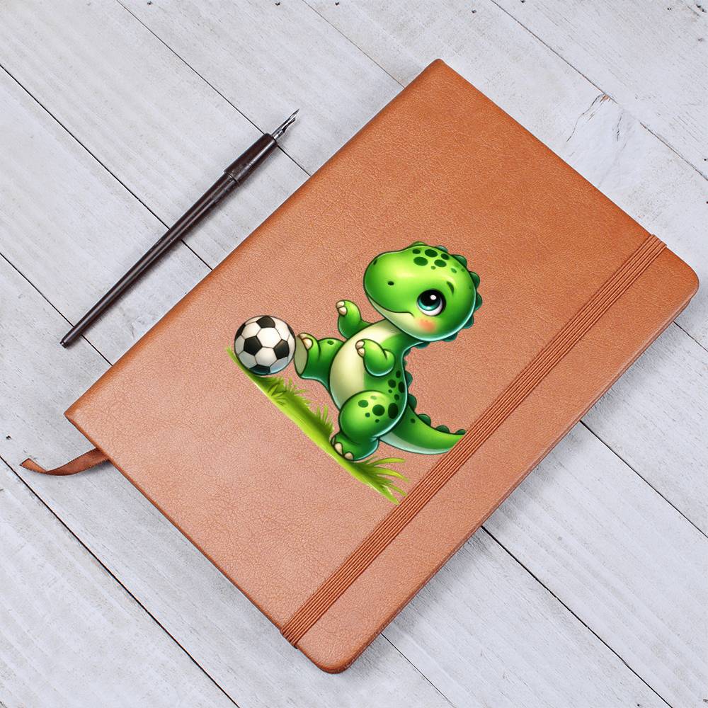 Colorful Baby Dinosaur 076 - Vegan Leather Journal