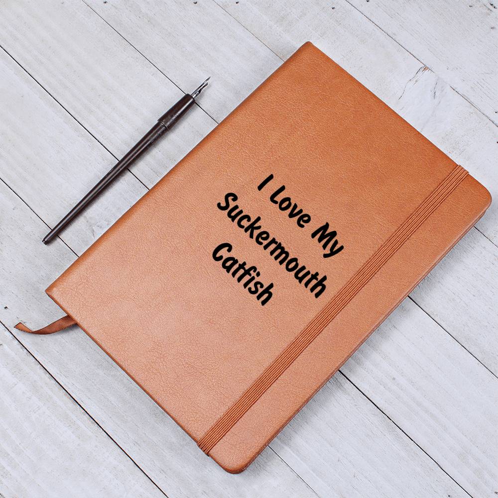 Love My Suckermouth Catfish - Vegan Leather Journal