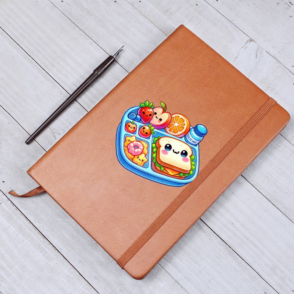 Cute Back to School Sticker 006 - Vegan Leather Journal