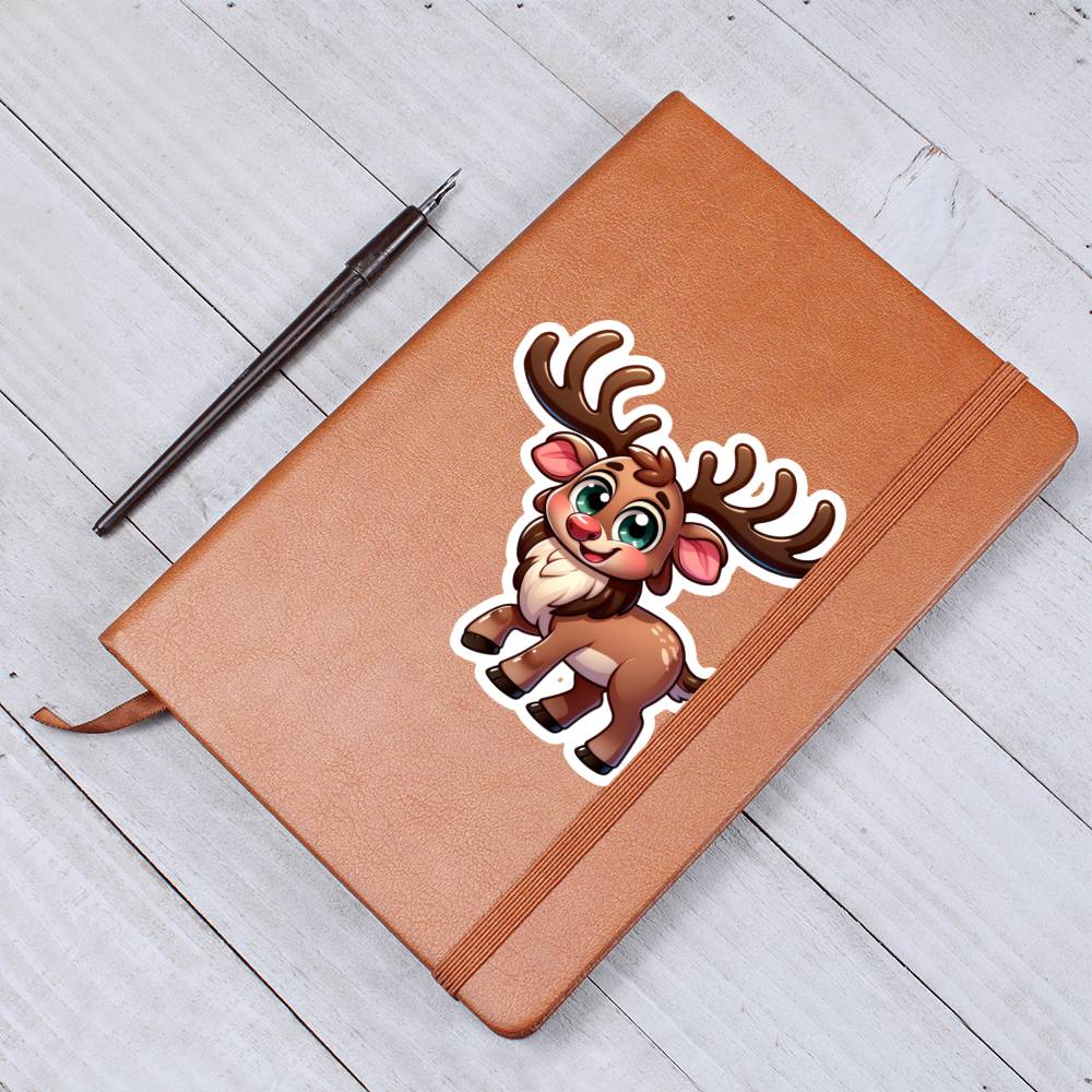Cute Elk sticker 47 - Vegan Leather Journal
