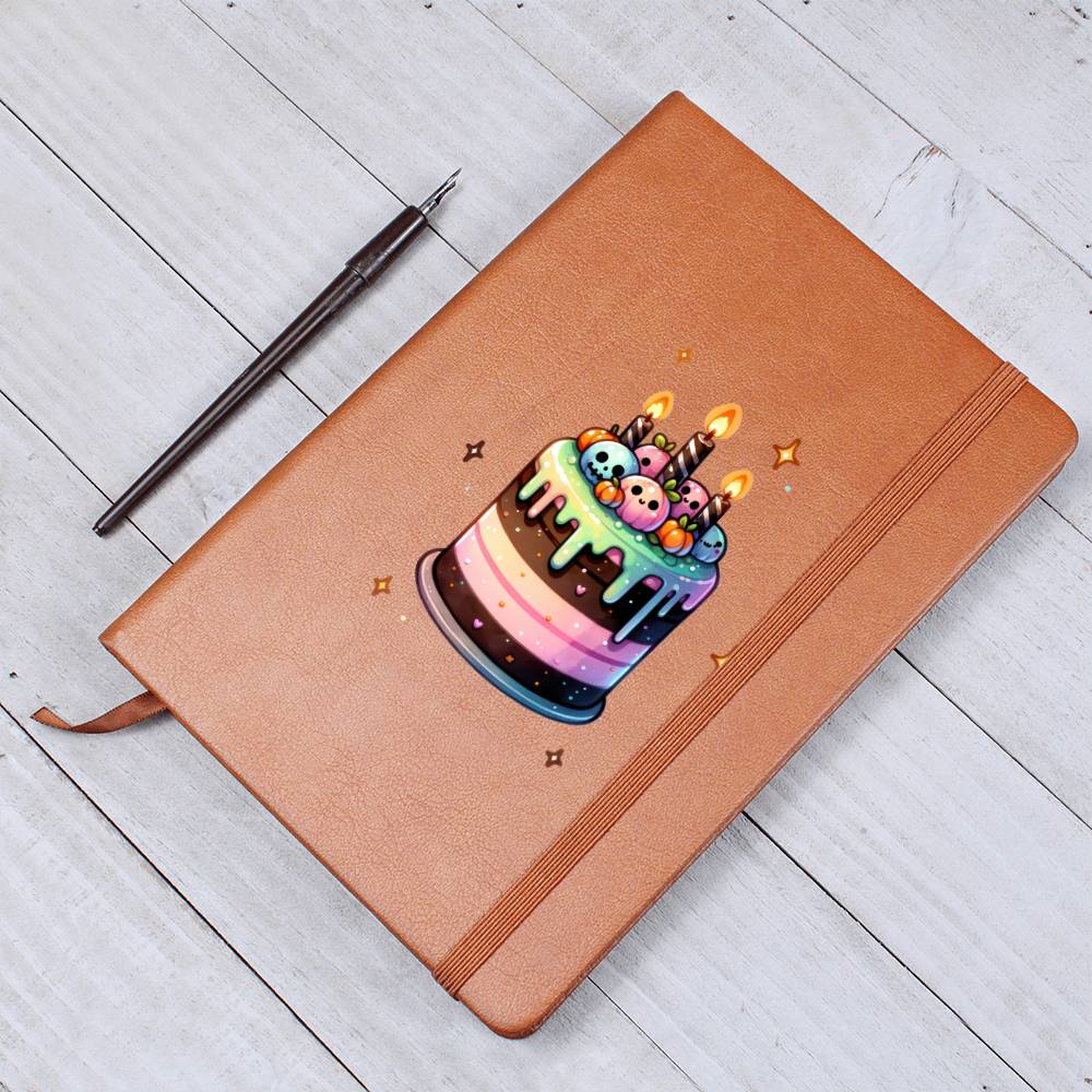 Cute Halloween Sticker 110 - Vegan Leather Journal