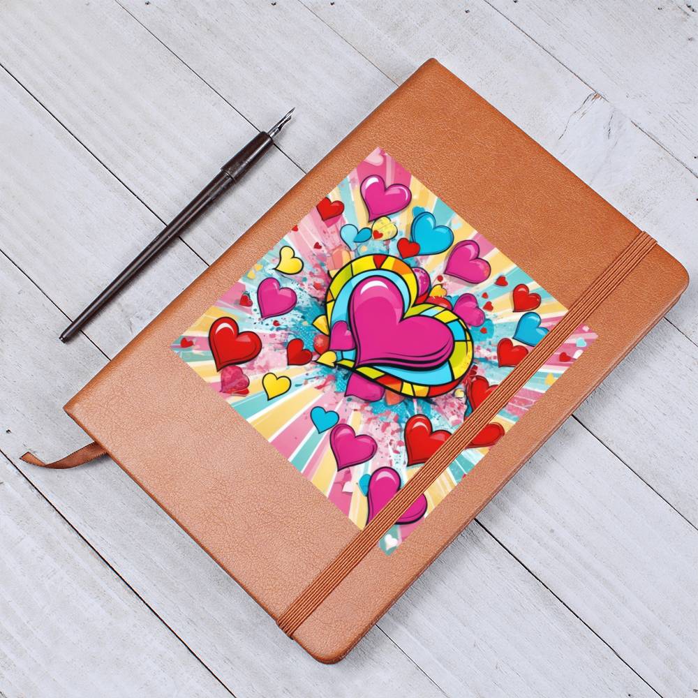 Valentine's Day Pop Art 02 - Vegan Leather Journal