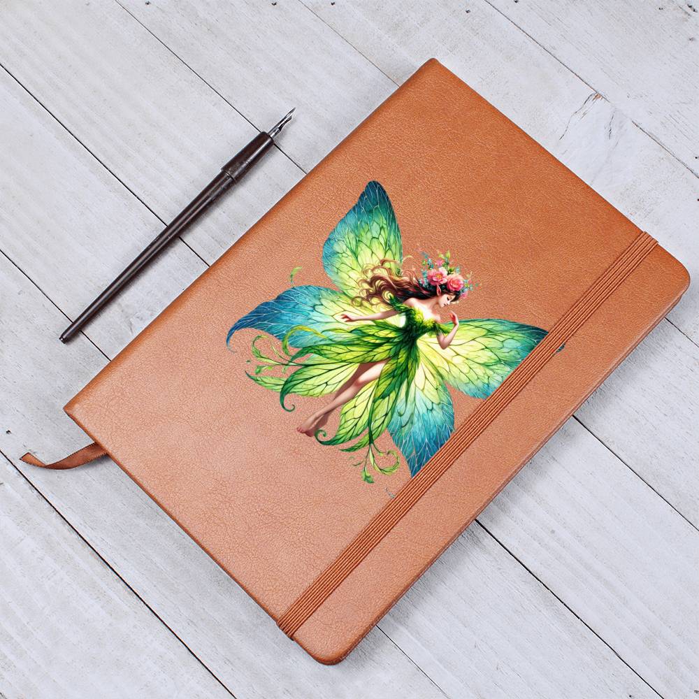 Magical Nature Forest Fairy 13 - Vegan Leather Journal