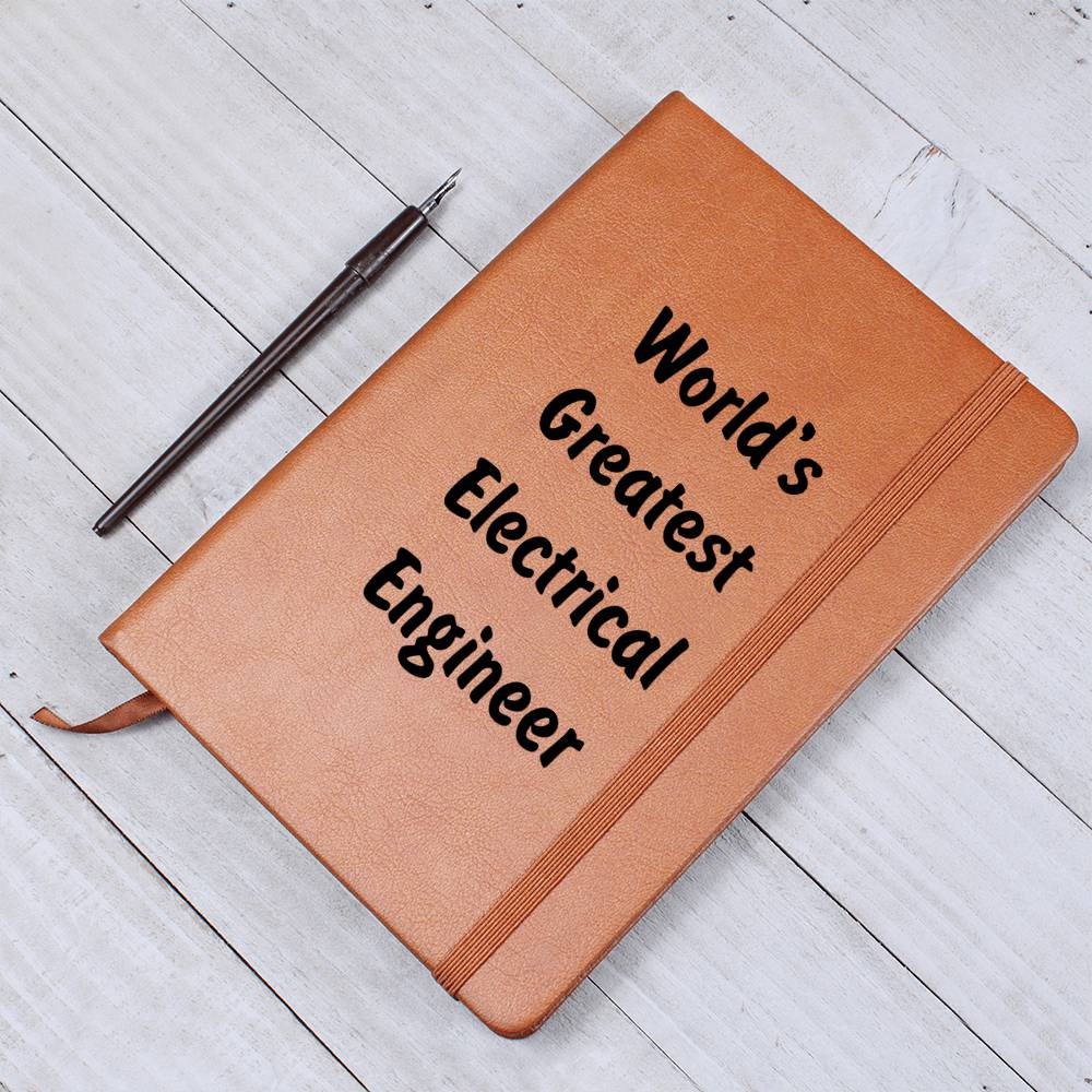 World's Greatest Electrical Engineer v1 - Vegan Leather Journal