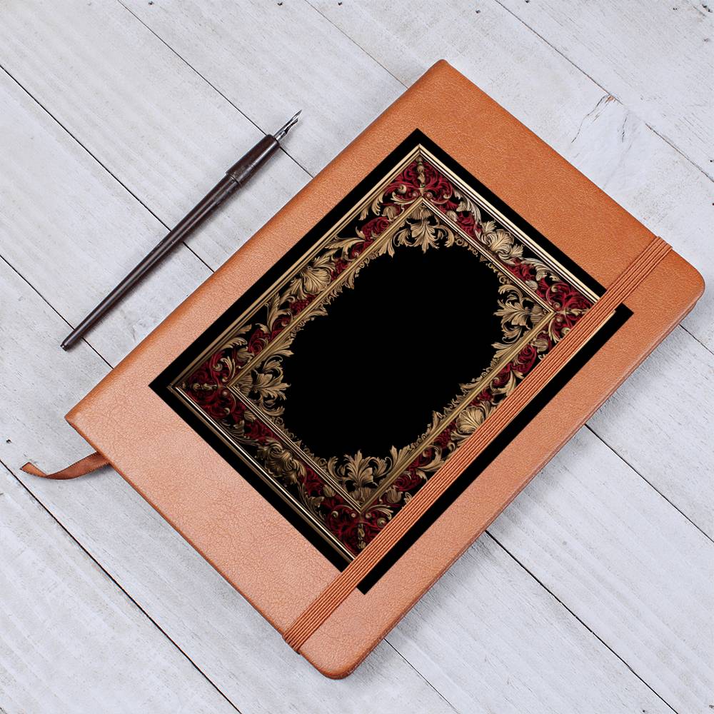 Ornate Gold Cover 006 - Vegan Leather Journal