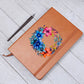Floral Flower Wreath 113 - Vegan Leather Journal