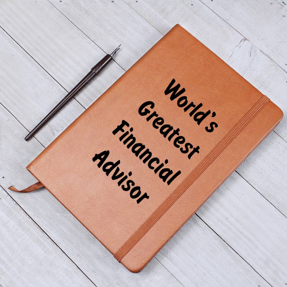 World's Greatest Financial Advisor v1 - Vegan Leather Journal