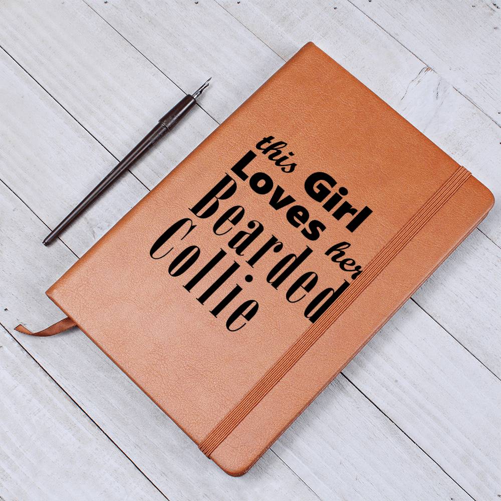 Bearded Collie - Vegan Leather Journal