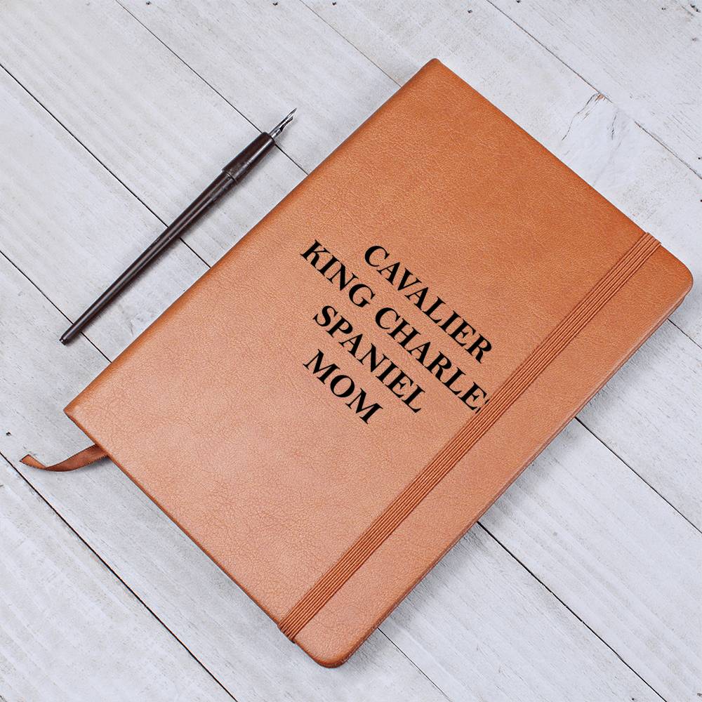 Cavalier King Charles Spaniel Mom - Vegan Leather Journal