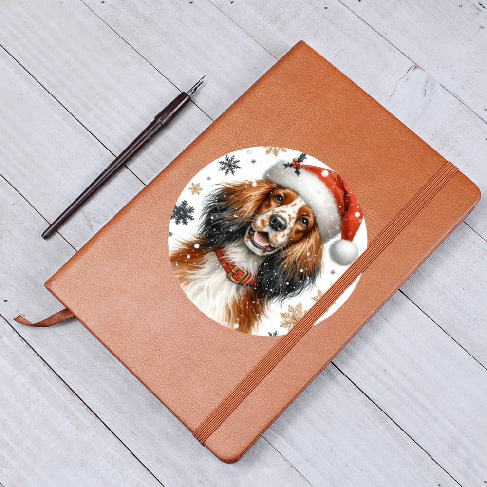 Christmas Dog - Sussex Spaniel - Vegan Leather Journal
