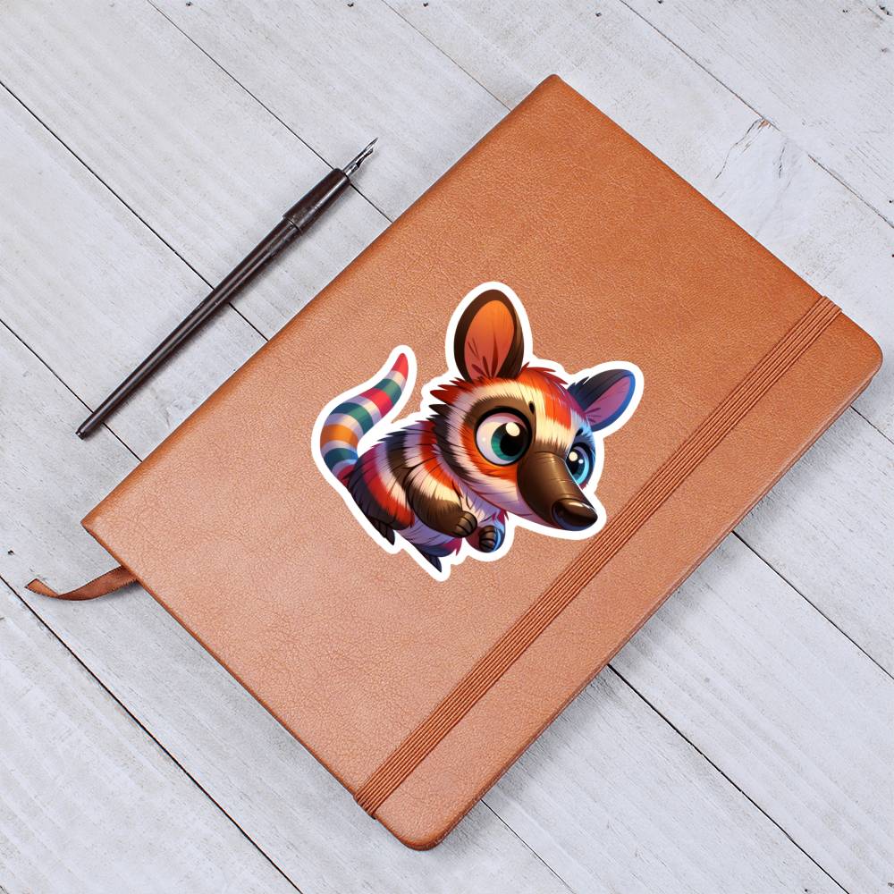 Cute Numbat sticker 103 - Vegan Leather Journal