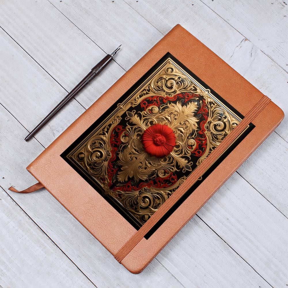 Ornate Gold Cover 063 - Vegan Leather Journal